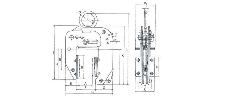 鷹牌EWPA型面板無傷吊具尺寸圖 鷹牌EWPA型面板無傷吊具尺寸圖