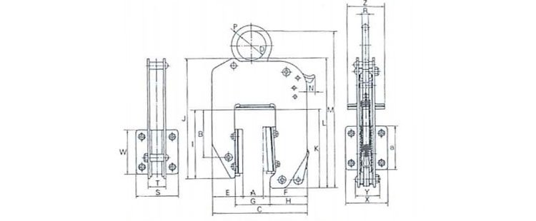 鷹牌EWPN型面板無傷夾鉗尺寸圖 鷹牌EWPN型面板無傷夾鉗尺寸圖