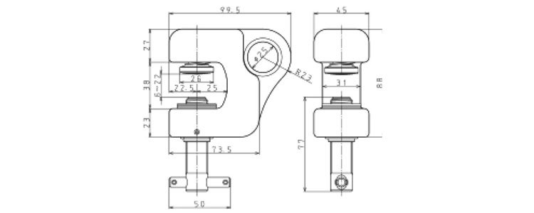 SC安全帶安裝用夾具尺寸圖 SC安全帶安裝用夾具尺寸圖
