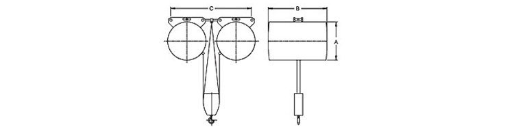 東星纏繞并聯式氣動平衡器尺寸圖