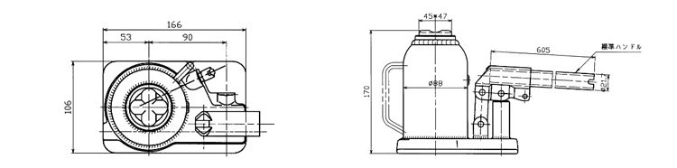 低型液壓千斤頂尺寸圖 低型液壓千斤頂尺寸圖