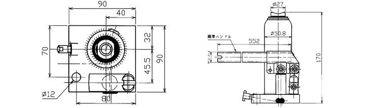二段式油壓千斤頂尺寸圖 二段式油壓千斤頂尺寸圖
